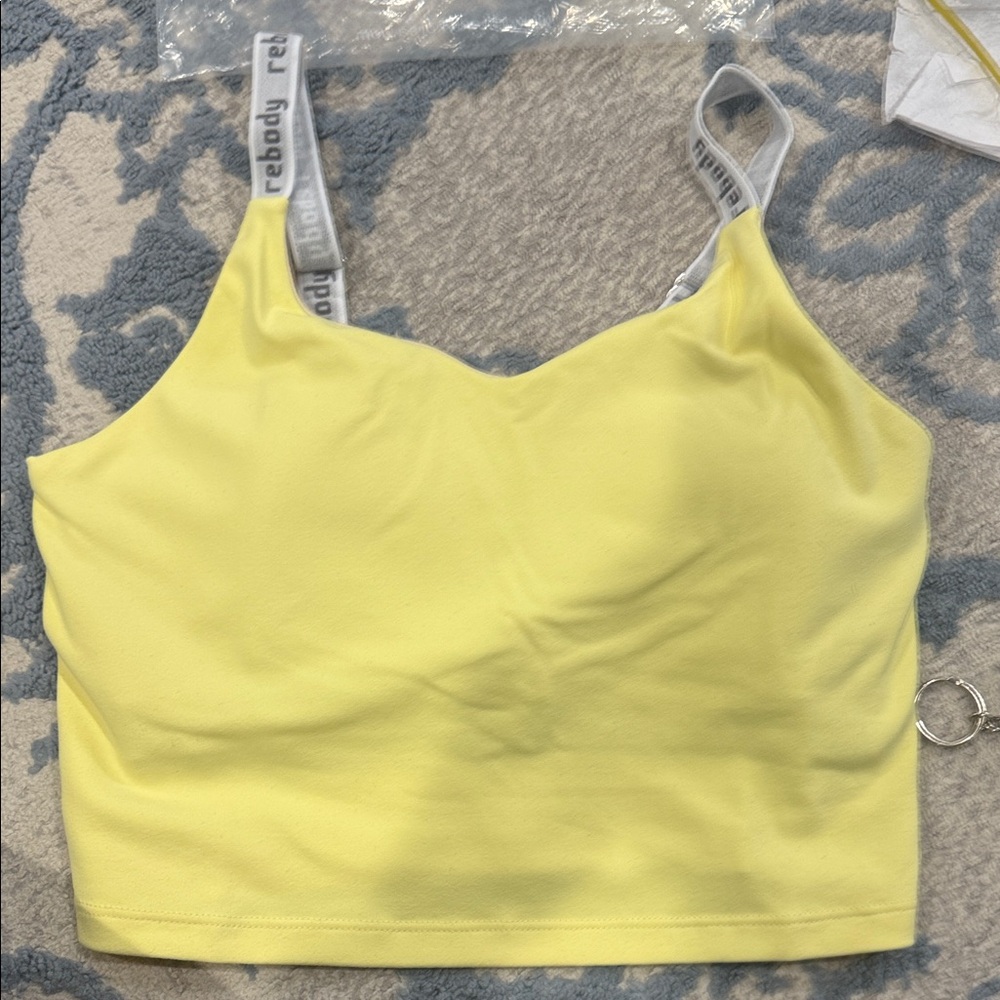 Yellow Tank Top with Branded Straps